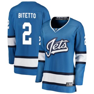 Anthony Bitetto Women's Fanatics Branded Winnipeg Jets Breakaway Blue Alternate Jersey