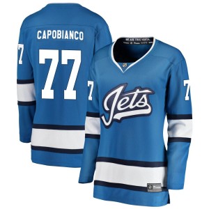 Kyle Capobianco Women's Fanatics Branded Winnipeg Jets Breakaway Blue Alternate Jersey