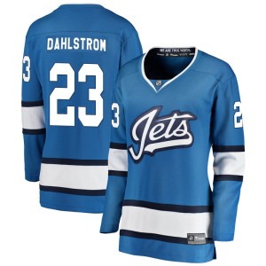 Carl Dahlstrom Women's Fanatics Branded Winnipeg Jets Breakaway Blue Alternate Jersey