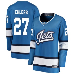 Nikolaj Ehlers Women's Fanatics Branded Winnipeg Jets Breakaway Blue Alternate Jersey