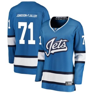 Axel Jonsson-Fjallby Women's Fanatics Branded Winnipeg Jets Breakaway Blue Alternate Jersey
