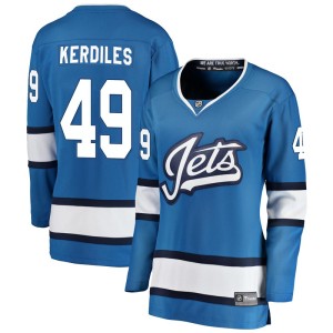 Nic Kerdiles Women's Fanatics Branded Winnipeg Jets Breakaway Blue Alternate Jersey