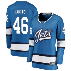 Joona Luoto Women's Fanatics Branded Winnipeg Jets Breakaway Blue Alternate Jersey