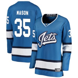 Steve Mason Women's Fanatics Branded Winnipeg Jets Breakaway Blue Alternate Jersey