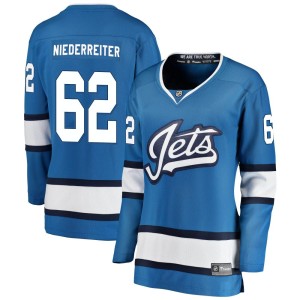 Nino Niederreiter Women's Fanatics Branded Winnipeg Jets Breakaway Blue Alternate Jersey