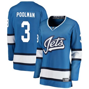 Tucker Poolman Women's Fanatics Branded Winnipeg Jets Breakaway Blue Alternate Jersey