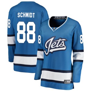 Nate Schmidt Women's Fanatics Branded Winnipeg Jets Breakaway Blue Alternate Jersey