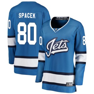 Michael Spacek Women's Fanatics Branded Winnipeg Jets Breakaway Blue Alternate Jersey