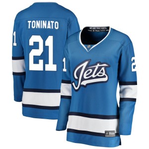 Dominic Toninato Women's Fanatics Branded Winnipeg Jets Breakaway Blue Alternate Jersey
