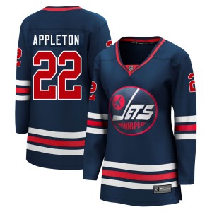 Mason Appleton Women's Fanatics Branded Winnipeg Jets Premier Navy 2021/22 Alternate Breakaway Player Jersey