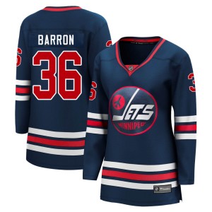 Morgan Barron Women's Fanatics Branded Winnipeg Jets Premier Navy 2021/22 Alternate Breakaway Player Jersey