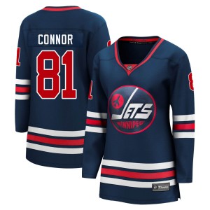 Kyle Connor Women's Fanatics Branded Winnipeg Jets Premier Navy 2021/22 Alternate Breakaway Player Jersey