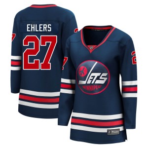 Nikolaj Ehlers Women's Fanatics Branded Winnipeg Jets Premier Navy 2021/22 Alternate Breakaway Player Jersey