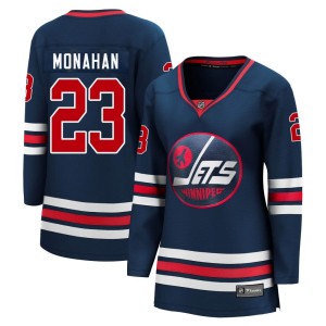 Sean Monahan Women's Fanatics Branded Winnipeg Jets Premier Navy 2021/22 Alternate Breakaway Player Jersey