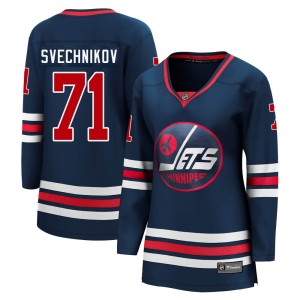 Evgeny Svechnikov Women's Fanatics Branded Winnipeg Jets Premier Navy 2021/22 Alternate Breakaway Player Jersey