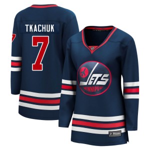 Keith Tkachuk Women's Fanatics Branded Winnipeg Jets Premier Navy 2021/22 Alternate Breakaway Player Jersey