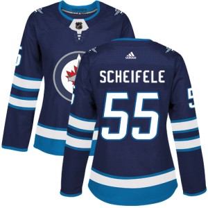 Mark Scheifele Women's Adidas Winnipeg Jets Authentic Navy Blue Home Jersey