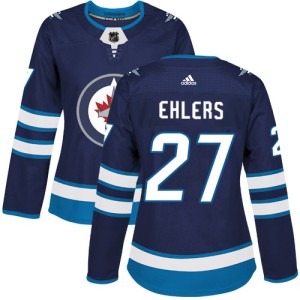 Nikolaj Ehlers Women's Adidas Winnipeg Jets Authentic Navy Blue Home Jersey