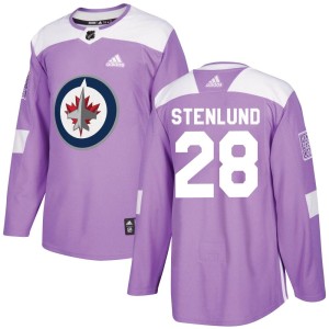 Kevin Stenlund Men's Adidas Winnipeg Jets Authentic Purple Fights Cancer Practice Jersey