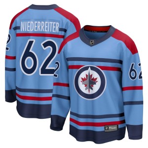 Nino Niederreiter Youth Fanatics Branded Winnipeg Jets Breakaway Light Blue Anniversary Jersey