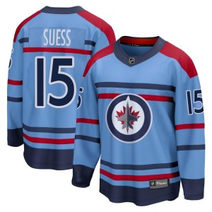 C.J. Suess Youth Fanatics Branded Winnipeg Jets Breakaway Light Blue Anniversary Jersey
