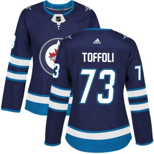 Tyler Toffoli Women's Adidas Winnipeg Jets Authentic Navy Home Jersey