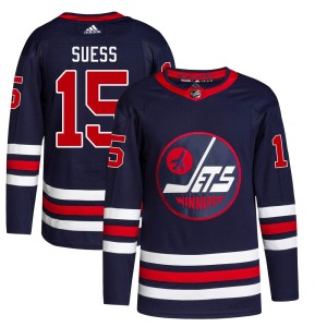 C.J. Suess Youth Adidas Winnipeg Jets Authentic Navy 2021/22 Alternate Primegreen Pro Jersey