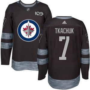 Keith Tkachuk Youth Winnipeg Jets Authentic Black 1917-2017 100th Anniversary Jersey