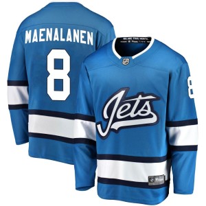 Saku Maenalanen Youth Fanatics Branded Winnipeg Jets Breakaway Blue Alternate Jersey