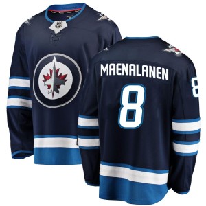 Saku Maenalanen Youth Fanatics Branded Winnipeg Jets Breakaway Blue Home Jersey