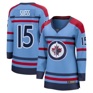 C.J. Suess Women's Fanatics Branded Winnipeg Jets Breakaway Light Blue Anniversary Jersey