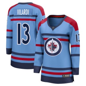 Gabriel Vilardi Women's Fanatics Branded Winnipeg Jets Breakaway Light Blue Anniversary Jersey