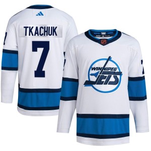 Keith Tkachuk Men's Adidas Winnipeg Jets Authentic White Reverse Retro 2.0 Jersey